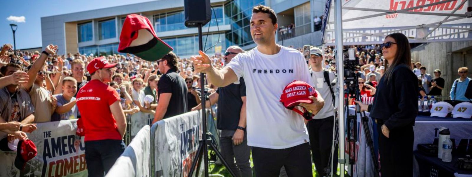 Charlie Kirk Killed In Utah; Shooter At-Large